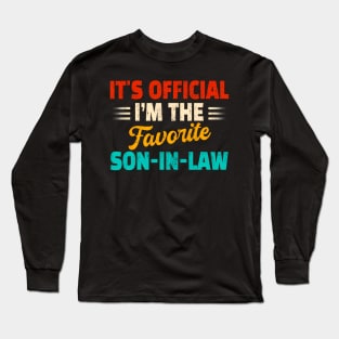 Its Official I'M The Favorite Son-In-Law Fathers Day Long Sleeve T-Shirt